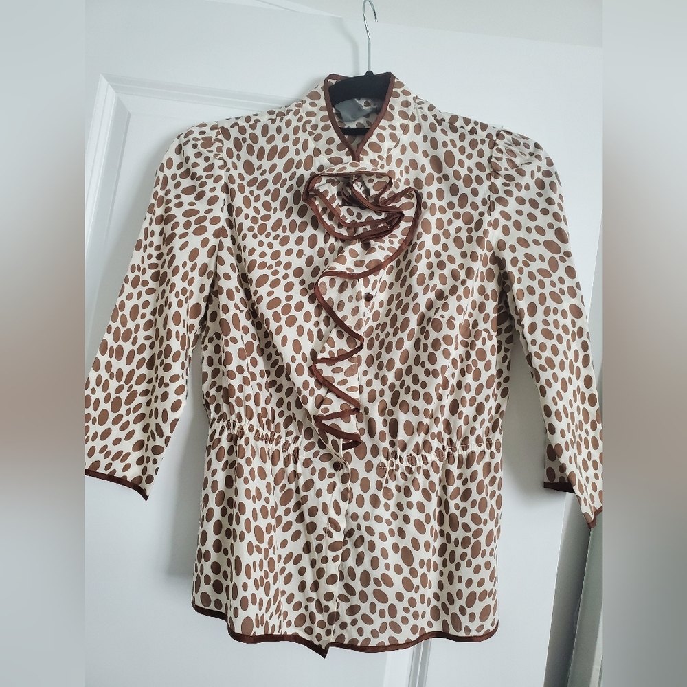 Girl Savory Anthropologie Rossete Ruffle Ladies Shirt